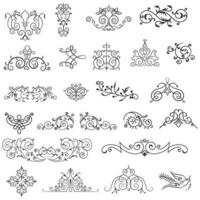 Vector illustration graphic elements for design, Swirl elements decorative illustration