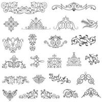 Vector illustration graphic elements for design, Swirl elements decorative illustration