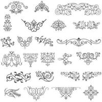 Vector illustration graphic elements for design, Swirl elements decorative illustration