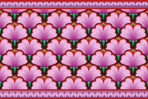 Pink and flower fabric pattern. vector