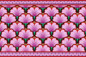 Pink and flower fabric pattern. vector