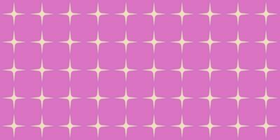 Vintage abstract background in 60s-70s style. Brutal contemporary figure seamless pattern. Funky and groovy simple backdrop in vivid pink and beige colors. Contemporary vector illustration