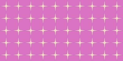 Vintage abstract background in 60s-70s style. Brutal contemporary figure seamless pattern. Funky and groovy simple backdrop in vivid pink and beige colors. Contemporary vector illustration