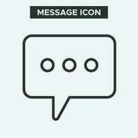 Chat bubble or Message icon on white background. Outline chat bubble icon. Minimal and premium chat icon. EPS 10 Vector. vector