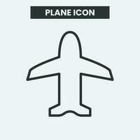 Plane icon on white background. Outline icon of plane. Minimal and premium plane icon. EPS 10 Vector. vector