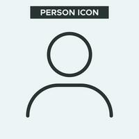 persona icono en blanco antecedentes. contorno persona icono. mínimo y prima persona icono. eps 10 vector. vector