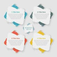 Simple and Clean Presentation Business Infographic Design Template with 4 Bar of Options vector