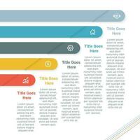 plantilla de diseño de infografía empresarial de presentación simple y limpia con 5 barras de opciones vector