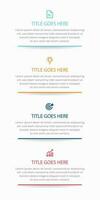Simple and Clean Presentation Business Infographic Design Template with 4 Bar of Options vector