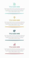 Simple and Clean Presentation Business Infographic Design Template with 4 Bar of Options vector