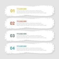 Simple and Clean Presentation Business Infographic Design Template with 4 Bar of Options vector