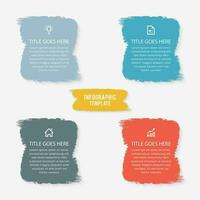 Simple and Clean Presentation Business Infographic Design Template with 4 Bar of Options vector