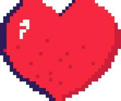 pixel art heart love and valentine vector illustration