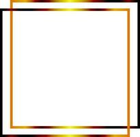 Golden thin rectangular border frame on the white background. Perfect design for headline, logo and sale banner. Vector