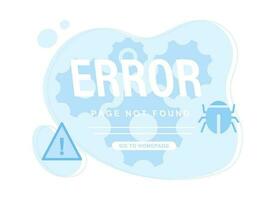 Virus errors concept flat illustration vector