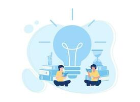A place to learn concept flat illustration vector