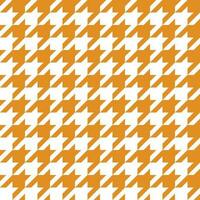 Seamless Orange And White Houndstooth Pattern vector