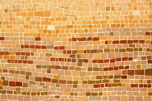 Colorful ceramic mosaic on the walls of the building. Abstract background and texture for design. photo