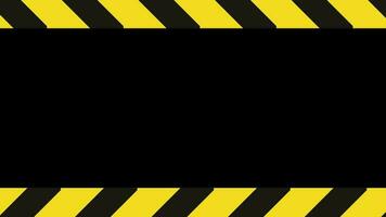 gul polis tejp animering symbol, polis varning snabb rörelse för farlig områden 2d animation. varning tejp video