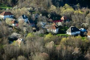 Rosia Montana, a beautiful old village in Transylvania. The first mining town in Romania that started extracting gold, iron, copper. photo