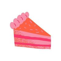 Textured Piece Of Cake Illustration vector