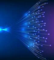 Big data technology The overlapping lines of light flew at mesmerizing speed, adding an intriguing glow. Big data technology is collected and transmitted through high-speed Internet networks. vector