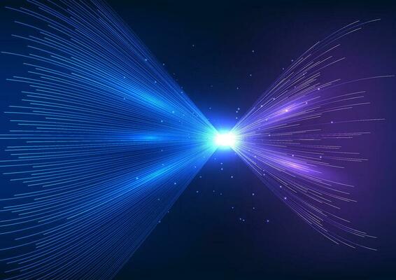 Big data technology Attractively overlapping light lines add an intriguing glow. Big data technology is collected and transmitted through high speed Internet networks.