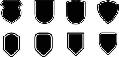 Shield Badge Shape Template Set vector