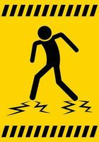Danger Thin Ice Warning Sign Icon.eps vector