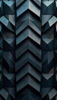 Generative AI illustration of wall pattern mechanics, dark colors 3D shape photo