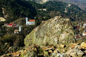 Rosia Montana, a beautiful old village in Transylvania. The first mining town in Romania that started extracting gold, iron, copper. photo