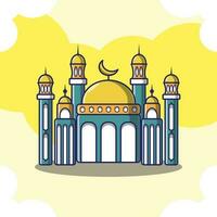 Free cute vector illustration of mosque