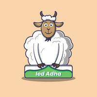 Vector illustration of sheep in event ied adha