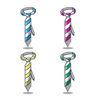 Flat design of tie vector illustrations