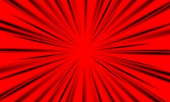 Abstract black line fast zoom speed on red background vector