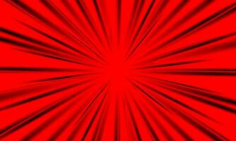 Abstract black line fast zoom speed on red background vector