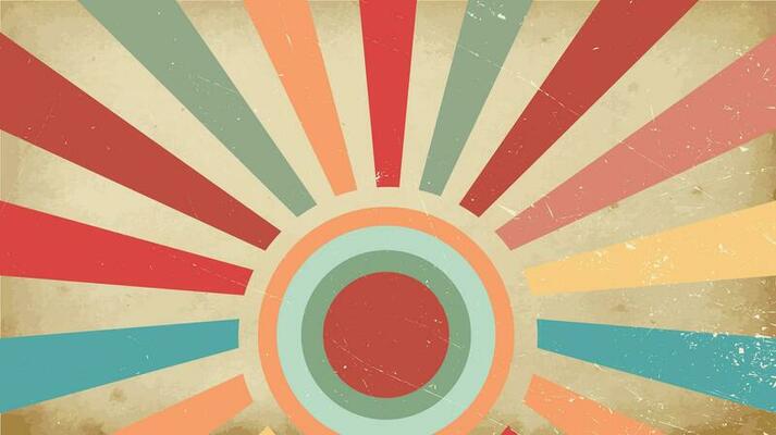 Line in style of 70s.Classic Vintage Retro Rays Background.Abstract retro,Sunbeam,geometric pattern, Funky Hippie,Classic Vintage Retro Rays Background.