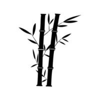 bamboo silhouette design. Asian traditional decoration. Chinese tree sign and symbol vector