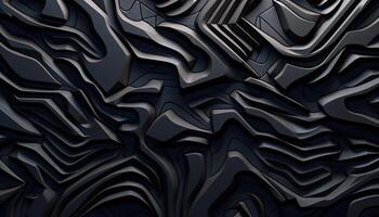 Generative AI illustration of wall pattern mechanics, dark colors 3D shape photo