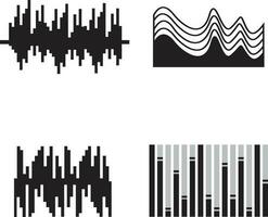 Music Sound Wave. Graphic design element for, music applications. Isolated vector illustration.