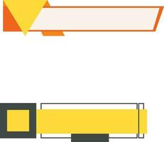 pie de página moderno marco. resumen geométrico web diseño bandera modelo aislado en gris antecedentes. vector ilustración