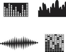 Music Sound Wave. Graphic design element for, music applications. Isolated vector illustration.