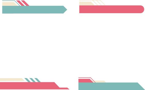 Footer Modern Frame. Collection of web banner templates. Abstract geometric web design banner template isolated.Vector pro vector