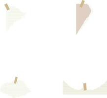 Torn Paper With Tape. To-do list and memo notification, letter on sheet of paper, notepad or notebook page with torn side. Vector illustration