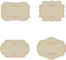 Vintage Ornate Frames. Decorative vintage frames and borders set. Vector pro