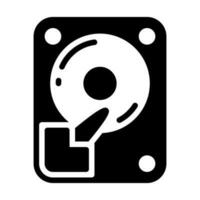 hdd glyph icon vector