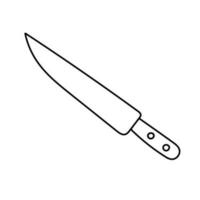 Simple outline knife vector illustration, utensil for cooking, kitchen accessory for food preparation