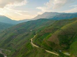 Majestic mountain scenery in the North West Vietnam. photo