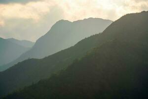 Majestic mountain scenery in the North West Vietnam. photo