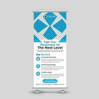 Professional modern minimal business roll up banner design standee banner template Free Vector